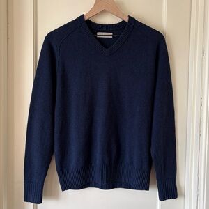 Everlane Navy V-Neck Sweater